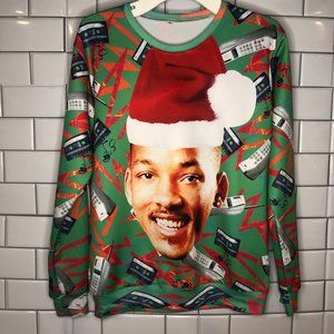 90's Will Smith Ugly Christmas Sweater Sweatshirt - S